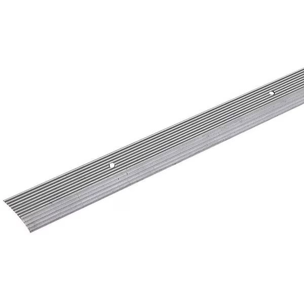 Carpet Trim, 36 in L, 2 in W, Fluted Surface, Aluminum, Silver, M-D, Mfr#: 78212